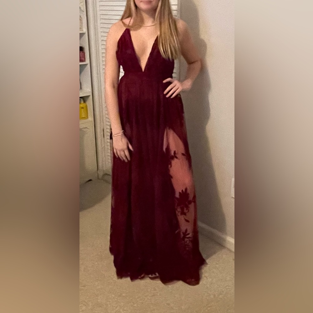 Windsor Floral Overlay Prom/Formal Dress